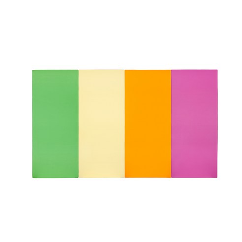 퍼니존 퍼니테라피 그린비비드 시리즈 4 유아폴더매트, 그린 + 아이보리 + 오렌지 + 핫핑크