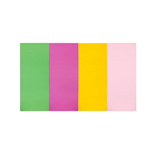 퍼니존 퍼니테라피 그린비비드 시리즈 3 유아폴더매트, 그린 + 핫핑크 + 옐로우 + 베이비핑크