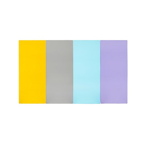 퍼니존 퍼니테라피 옐로우비비드 시리즈 3 유아폴더매트, 옐로우 + 그레이 + 스카이블루 + 바이올렛