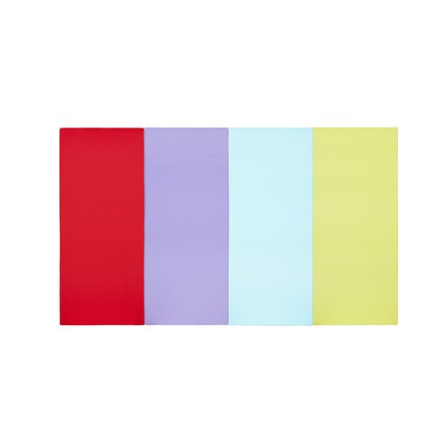 퍼니존 퍼니테라피 레드비비드 시리즈 4 유아폴더매트, 레드 + 바이올렛 + 스카이블루 + 피스타치오