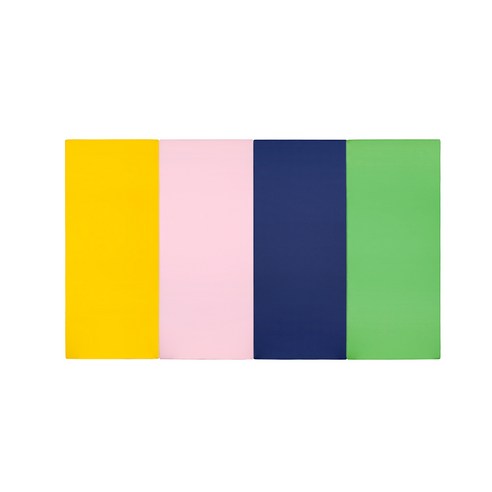 퍼니존 퍼니테라피 옐로우비비드 시리즈 3 유아폴더매트, 옐로우 + 베이비핑크 + 블루 + 그린