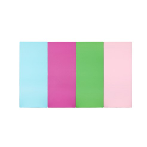 퍼니존 퍼니테라피 스카이블루비비드 시리즈 3 유아폴더매트, 스카이블루 + 핫핑크 + 그린 + 베이비핑크