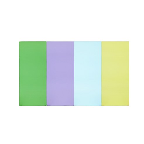 퍼니존 퍼니테라피 그린비비드 시리즈 4 유아폴더매트, 그린 + 바이올렛 + 스카이블루 + 피스타치오
