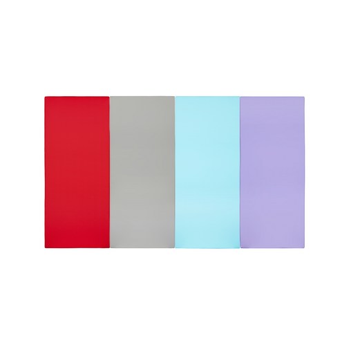 퍼니존 퍼니테라피 레드비비드 시리즈 3 유아폴더매트, 레드 + 그레이 + 스카이블루 + 바이올렛, 중(200 x 120 x 4 cm)