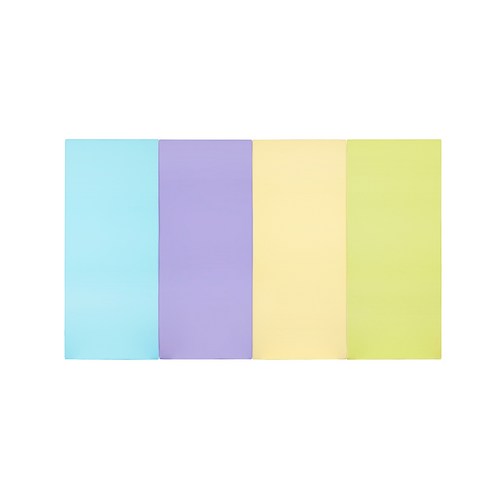 퍼니존 퍼니테라피 스카이블루비비드 시리즈 3 유아폴더매트, 스카이블루 + 바이올렛 + 아이보리 + 피스타치오