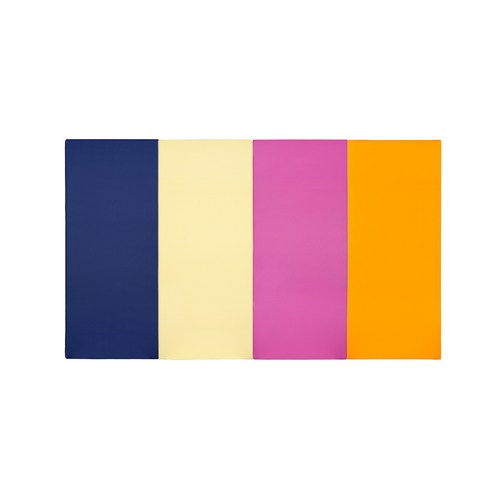 퍼니존 퍼니테라피 블루비비드 시리즈 3 유아폴더매트, 블루 + 아이보리 + 핫핑크 + 오렌지