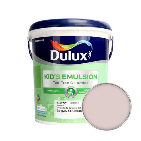 듀럭스 키즈에멀전 무광 페인트 3L, Puccini Pink