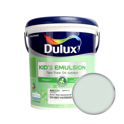 듀럭스 키즈 에멀전 무광 페인트 3L, Blurry Grey