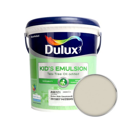 듀럭스 키즈에멀전 무광 페인트 3L, Sand White, 1개