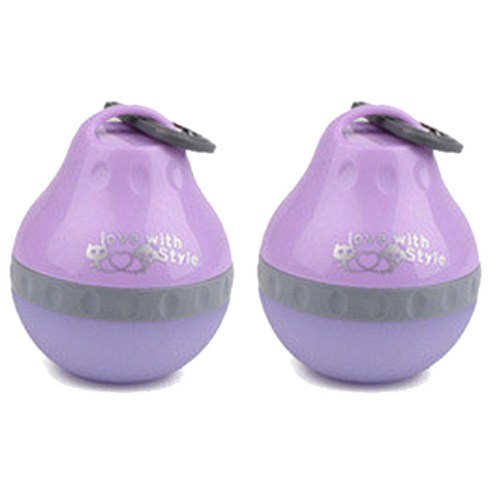 아리코 DrMini 고양이 & 강아지 실리콘 겔 호리 물병 200ml, 퍼플, 2개입