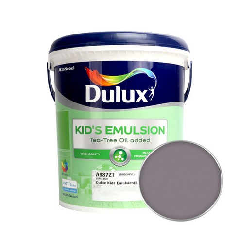듀럭스 키즈에멀전 무광 페인트 3L, Purple Clay, 1개