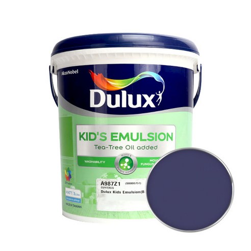 듀럭스 키즈에멀전 무광 페인트 3L, Windsor Purple, 1개