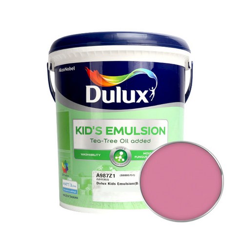 듀럭스 키즈에멀전 무광 페인트 3L, Flamingo Pink