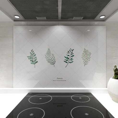 웰룸 주방아트보드 유노이아2 800 x 600 mm, 화이트, 1개