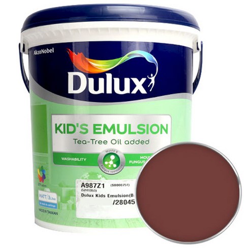 듀럭스 키즈에멀전 페인트 무광 3L, Intense Maroon, 1개