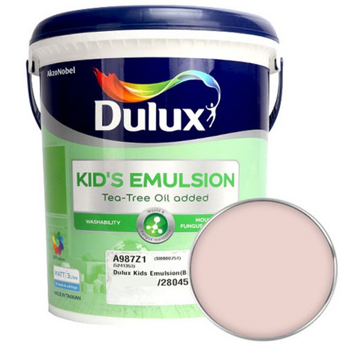 듀럭스 키즈에멀전 페인트 무광 3L, Soft Sherbert, 1개