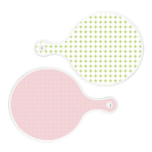 로엠디자인 서빙 도마 보드 2p 원형패턴파스텔그린원형 세트, 원형패턴파스텔그린원형, 훈색체크원형, 1세트
