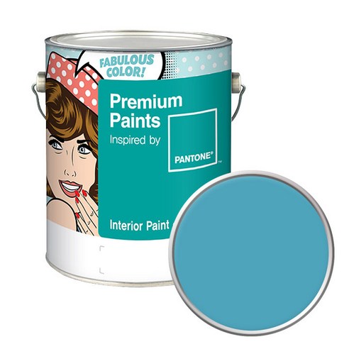 노루페인트 팬톤 내부용 실내 벽면 페인트 무광 4L, 16-4525 Maui Blue, 1개