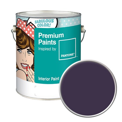 노루페인트 팬톤 내부용 실내벽면 무광페인트 4L, 19-3725 Purple Velvet, 1개