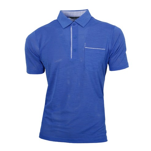 옥스피아 남성 단추라인 포인트 반팔 셔츠 CTOP2026, 블루