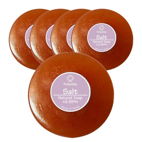 프로버블리 소금 중성비누 연붉은색, 110g, 5개입