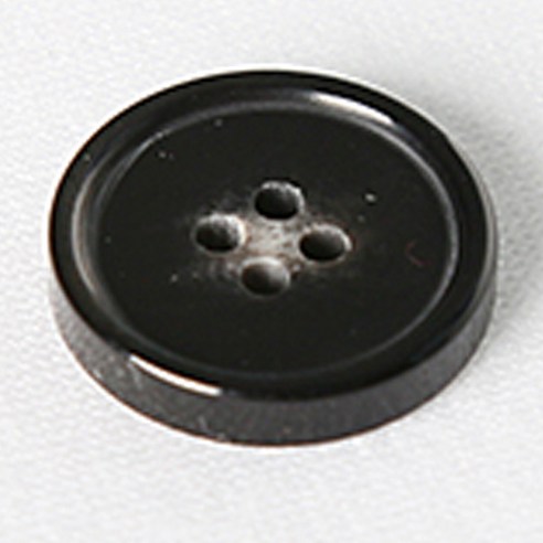 HR빅버튼 소리아 단추 유광 21mm, 블랙, 4개입