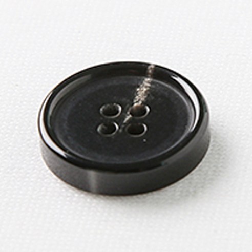 HR빅버튼 메시아 단추 21mm, 유광 블랙, 8개입