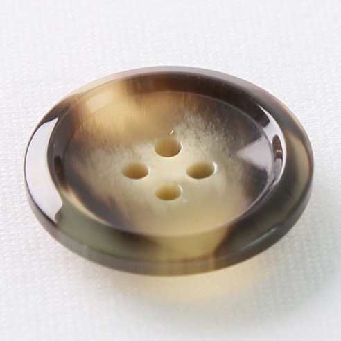HR빅버튼 코트라 단추 25mm, 연브라운, 12개입