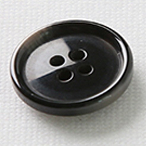 HR빅버튼 마니 단추 18mm, 블랙, 12개입