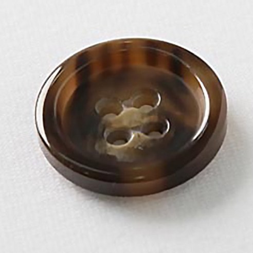 HR빅버튼 무쟈크봉 단추 28mm, 브라운, 12개입