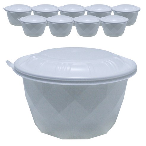 삼부팩 투고팩 일회용 원형 탕용기 2300ml GP205, 10세트