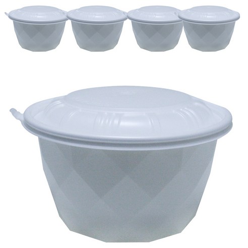 삼부팩 투고팩 일회용 원형 탕용기 2300ml GP205, 5세트
