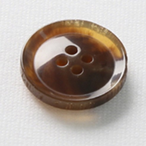 HR빅버튼 호각 단추 21mm, 중브라운, 12개입