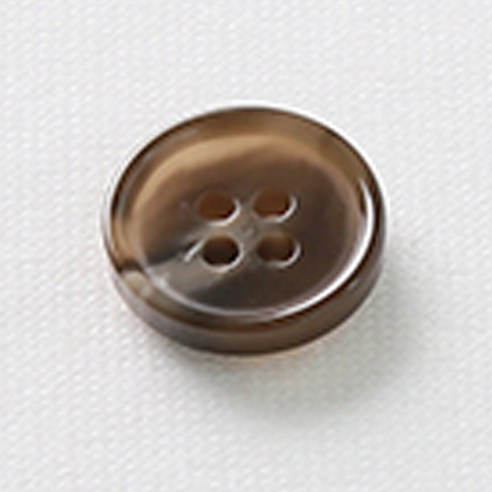 HR빅버튼 포멀 단추 15mm, 브라운, 12개입
