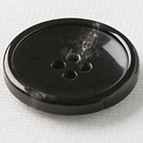 HR빅버튼 카페인 유광 단추 21mm, 블랙, 12개입