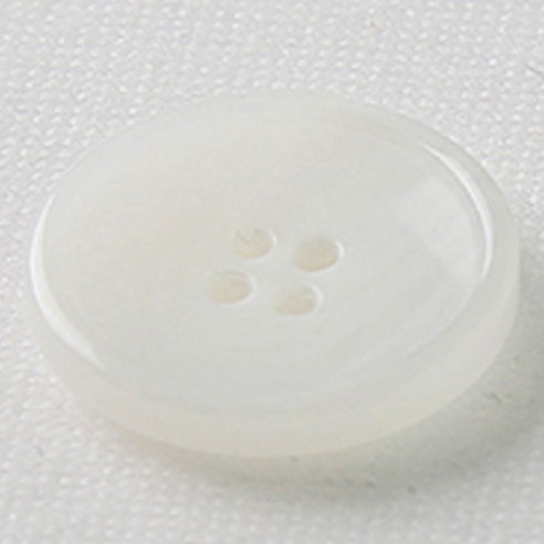 HR빅버튼 카페인 유광 단추 21mm, 화이트, 8개입