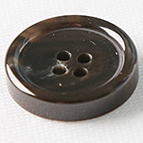 HR빅버튼 썸데이 유광 단추 21mm, 진브라운, 12개입