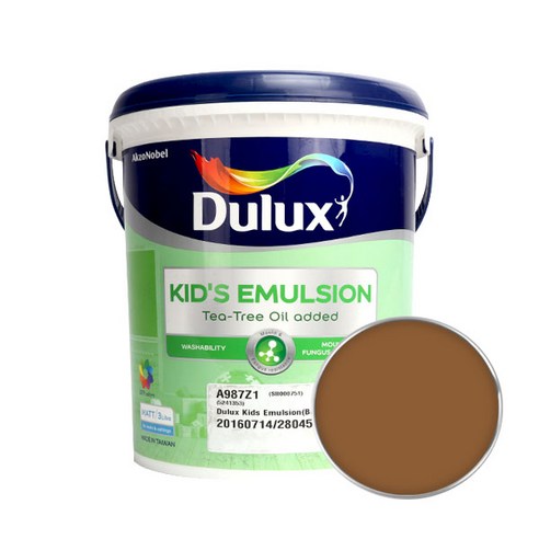 듀럭스 키즈에멀전 페인트 무광 3L, Spanish Chestnut, 1개