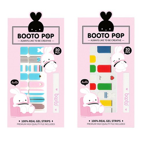 코코라인 붙이는 젤 네일 스트립 스티커 BOOTO 20p, No 5, No 24, 1세트