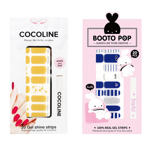 코코라인 붙이는 젤네일 스트립, COCO No 129, BOOTO No 8, 1세트