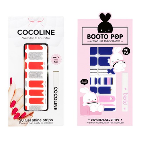 코코라인 붙이는 젤네일 스티커 2p COCO No.134 세트, COCO No.134, BOOTO No.3, 1세트