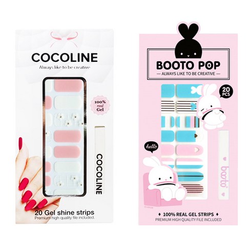 코코라인 붙이는 젤네일 스트립, COCO No 130, BOOTO No 5, 1세트