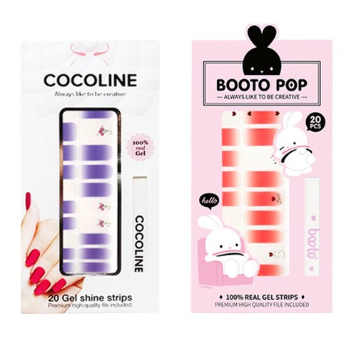 코코라인 붙이는 젤네일 스트립, COCO No 133, BOOTO No 19, 1세트