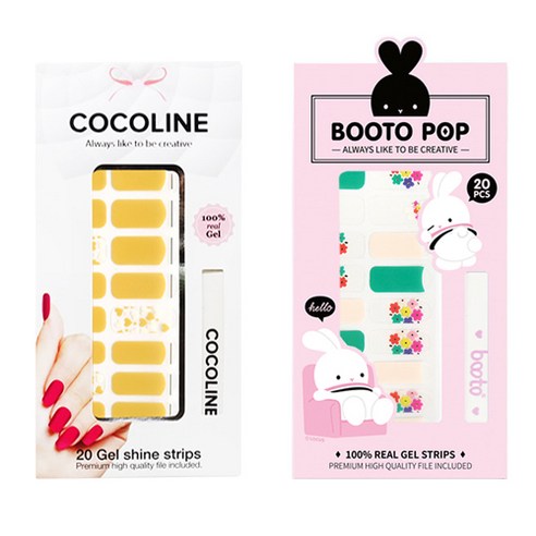 코코라인 붙이는 젤네일 스트립, COCO No 129, BOOTO No 23, 1세트