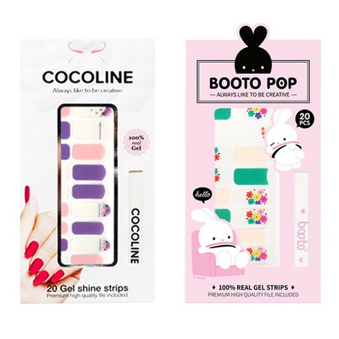 코코라인 붙이는 젤네일 스트립, COCO No 132, BOOTO No 23, 1세트
