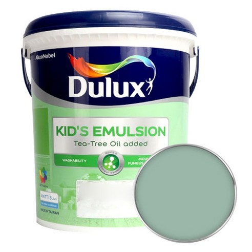 듀럭스 키즈에멀전 무광 페인트 3L, Dusky Eucalyptus