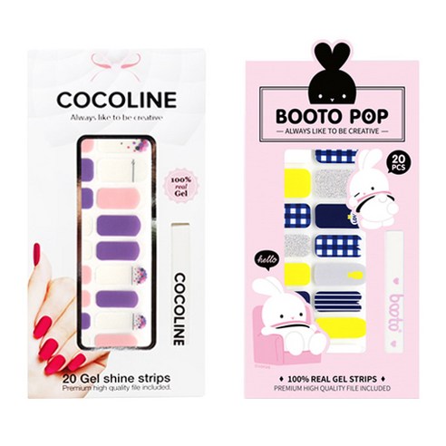 코코라인 붙이는 젤네일 스트립, COCO No 132, BOOTO No 2, 1세트