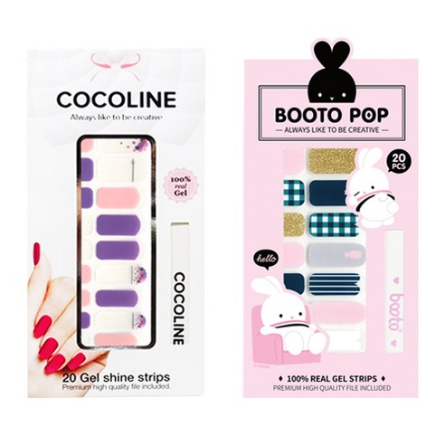 코코라인 붙이는 젤네일 스트립, COCO No 132, BOOTO No 1, 1세트
