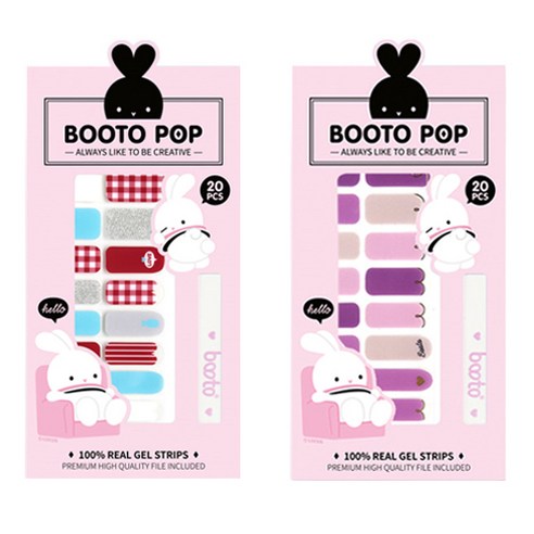코코라인 붙이는 젤 네일 스트립 스티커 BOOTO 20p, No 6, No 22, 1세트