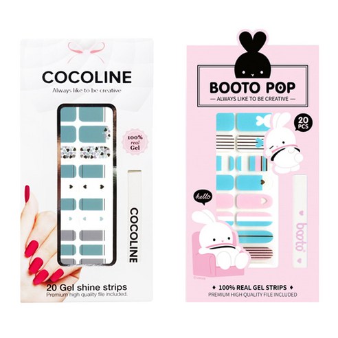 코코라인 붙이는 젤네일 스트립, COCO No 123, BOOTO No 5, 1세트